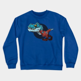 Blue and Red Fury Dino Crewneck Sweatshirt